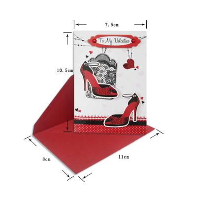 China Europe/America/Oceania Valentine's Day Gift Card Printing Gold Foil Mini Small Customize Paper Greeting Card for sale