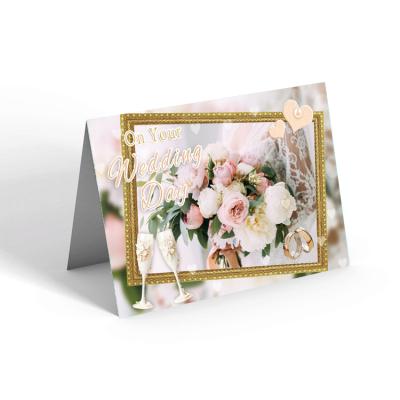 China Europe/America/Oceania Factory Popular Design 3D Wedding Invitation Printing Greeting Cards For Wedding for sale