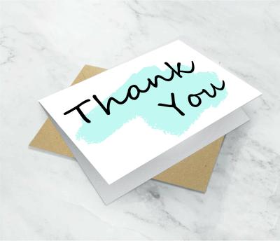 China Europe / America / Oceania Personalized Greeting Card Custom Thank You Card Thank You Cards For Shopping Invitations for sale