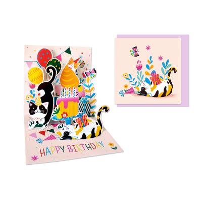 China New Europe/America/Oceania Design Special Pop Up Greeting Card Printing Happy Birthday Card Box Set for sale