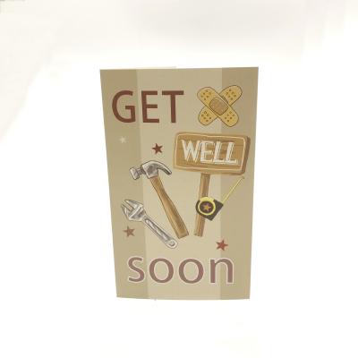 China Europe/America/Oceania Printing Your Own Logo Folding Get Well Soon Card Rewritable Greeting Cards With Envelope for sale