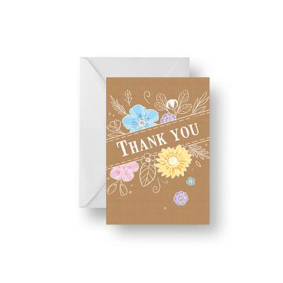 China Europe/America/Oceania 48 Custom Printing For Wedding And Baby Shower Flower Small Blank Thank You Greeting Card Kit for sale