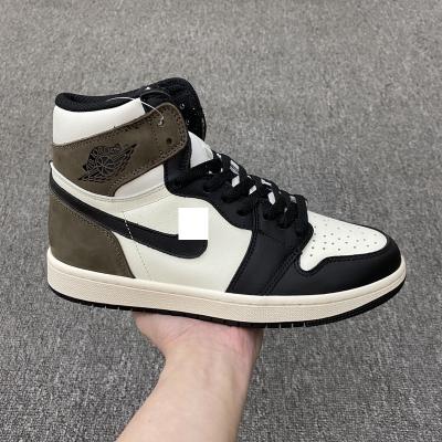 China CUSHIONING Retro High 1 Og Mocha Aj Dark Basketball Shoes Sport 1S Sneakers Nk Basketball Style Shoes for sale