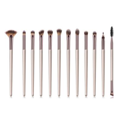 China Angular Blush 10Pcs/set Champagne Color Luxury Makeup Brush Set Wooden Handle Cosmetic Tool Kit for sale