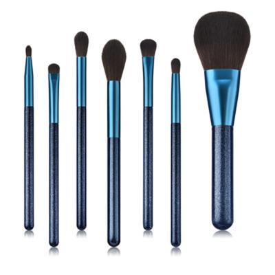 China Angular Blush 2022 Low Moq Popular Wholesale High Quality Nylon Brush 7Pcs Makeup Set Brush Custom Logo for sale