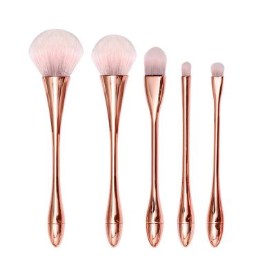 China Angular Blush 2022 Private Label Makeup Set Brush 5pcs Nylon Colorful Cosmetic Travel Brushes Soft Tools Hair for sale