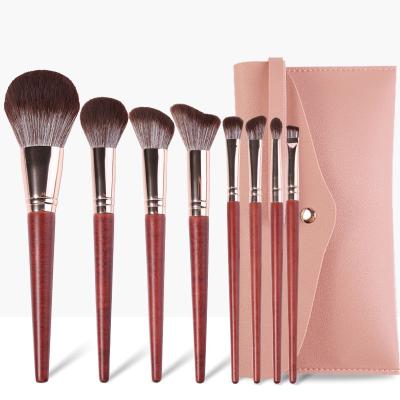 China Angular Blush Cosmetic Brush Logo Makeup Brush Set Custom Hair 8PCS New Arrival Vegan Nylon Private Label Makeup Brushes for sale