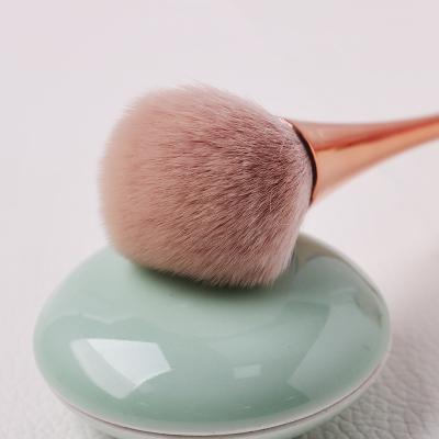 China Angular Blush Plastic Makeup Brush Design Rose Gold Plating Handle Ergonomics Luxury Simple Sale Multi-use for sale