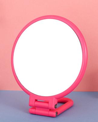 China 2022 Popular Cosmetic High Quality Custom Cosmetic Mirror Square ABS Plastic Handle Low MOQ Mirror for sale