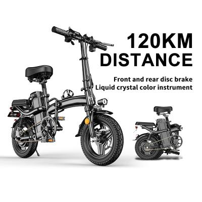 China Steel 14inch 48V 400W Motor Cheapest Ebike Suspension Fork Mini Bike Foldable Electric Bicycle for sale