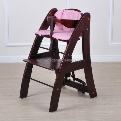 China Durable hotsale kids feeding chair baby adjustable wooden referee chair in restaurant wholesale for sale