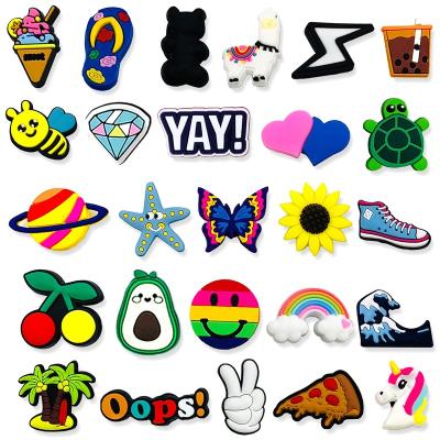 China Custom Cute Different Shape PVC 3D/2D Charms For Shoes And Bracelet Decor Christmas Party Gifts for sale