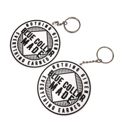 China Cute Cartoon Rubber PVC Letter Key Chain Ladies Key Chain Round Key Ring Bag With Chain for sale