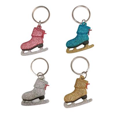 China Gift Company Wholesale Promotional Gifts Fashion Style PVC Soft Rubber Skate Shoes Key Chain Pendant Shaped Rubber Shoes for sale