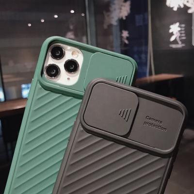 China Soft Handtouch Phone Case For iPhone Slide Camera Lens Protective Shockproof Phone Case For iPhone Case for sale