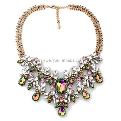 China ALLOY Rhinestone Necklace Fashion Statement Necklace Jewelry Crystal Necklace for sale