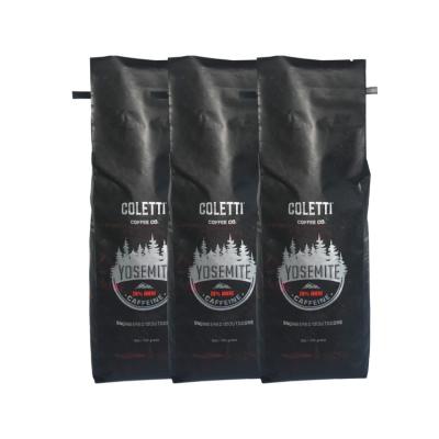 China Custom Black Moisture Proof Pouch Matte Coffee Side Gusset Printing Coffee Beans Packaging With Valve 12oz Coffee Bag for sale