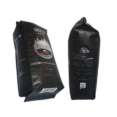 China High quality hot sale 12oz coffee bean empty side gusset packaging moisture proof doypack bags plastic printed coffee beans bag 340g for sale