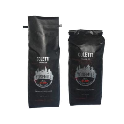 China Full Printing Coffee Bean Canister Link Valve Pouch Coffee Powder Moisture Proof Packaging With Valve 250g Coffee Beans Mylar Bags for sale