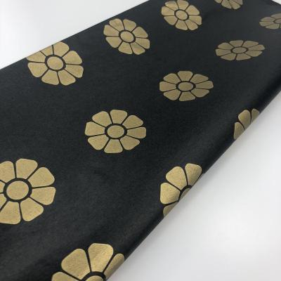 China Custom Gold Moisture Proof Logo Printing Wrapping Tissue Paper For Packaging for sale