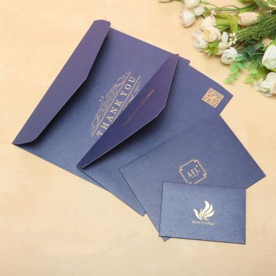 China Custom High Quality Paper Luxury Logo Gift Envelope Pearl Envelope For Gift Certificate for sale