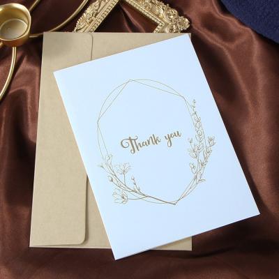 China paper & Cardboard Customer Thank You Cards Custom With Logo Gold Foil Thank You Cards for sale