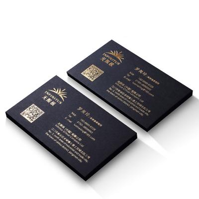 China For Name Card Black 500gsm Custom Name Business Card With Gold Silver Printing for sale