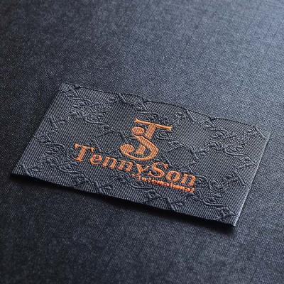 China Sustainable Custom Logo Brand Woven Label for sale