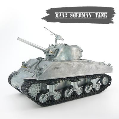 China Diecast Military Toy 2.4Ghz RC Tank Model 1/16 Scale Sherman M4A3 Main Battle Tank Model With Sound Smoke Shooting Or Customize Effect for sale