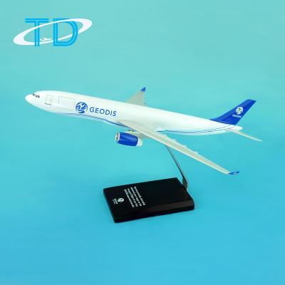 China Europe GEODIS Passenger Jet Aircraft A330-300F Flat Resin Model 32cm Factory Wholesale for sale