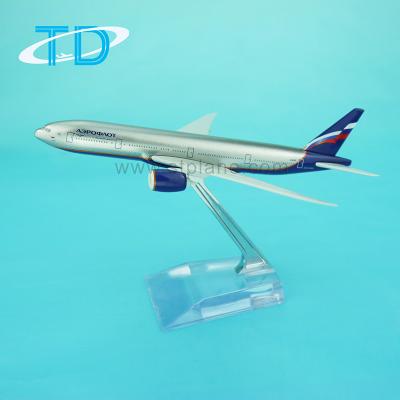 China 18.5cm Artificial Miniature Model Aeroflot B777-300 Diecast Model Aircraft for sale