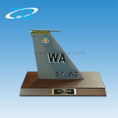 China Europe Airlines Business Gifts Innovative F-15 Tail Fighter Flat Model for sale