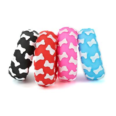 China Amazon Viable Cute Design Colored Soft Tires PVC Vinyl Funny Eco Friendly Interactive Squeaky Pet Supplies Dog Toys for sale