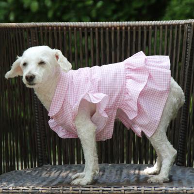 China Hot Selling Viable Kirky High Quality Teddy Summer Pet Dog Skirt Shaving Clothes Pets Shape Logo Dress for sale