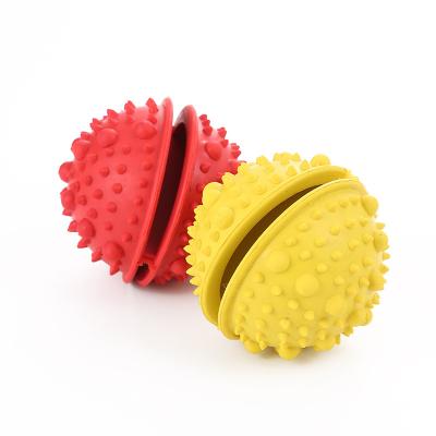 China Viable Factory Wholesale Pet Food Leak Toy Molar Interactive Training Dog Toy Ball TPR Material for sale