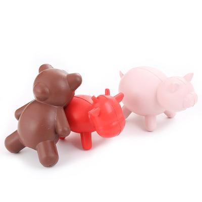 China Factory Wholesale Viable Pet Chew Toy Interactive Molar Dog Tooth Rubber Grinder Cleaner Toy Animal Shape for sale