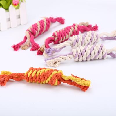 China Wholesale High Quality Durable Dog Chew Toys Dog Cotton Rope Viable Toy Interactive Toothbrush Cotton Rope Pet Toys for sale