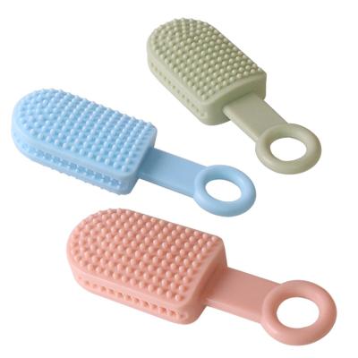 China Wholesale Viable Molar Training Pet Toothbrush Dog Solid Color Factory Interactive TPR Toy for sale