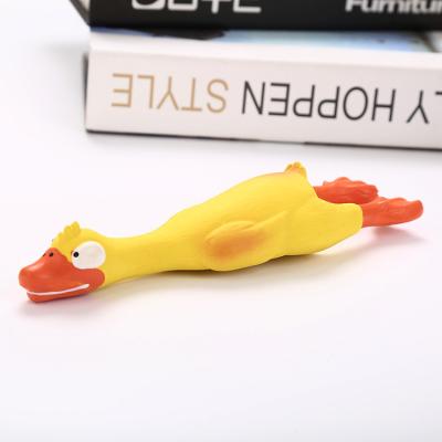 China Wholesale Viable High Quality Latex Screaming Duck Puppy Chew Dog Pet Toy Dog Toothbrush Chew Toy for sale