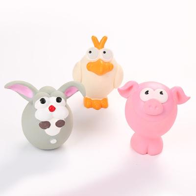 China Wholesale Viable Durable Dog Toy Squeaky Chicken Cute Squeaky Animal Latex Toys Chew Resistant Dog Chew Toy for sale