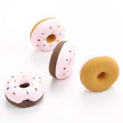 China Viable High Quality Latex Dog Indestructible Toy Donut Shape Soft Dog Chew Toys Teeth Chew Molar Chew and Squeaky Dog Toy for sale