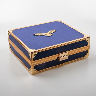 China New next fashionable unique style box accessories wine opener gift box leather aluminum wine set wholesale for sale