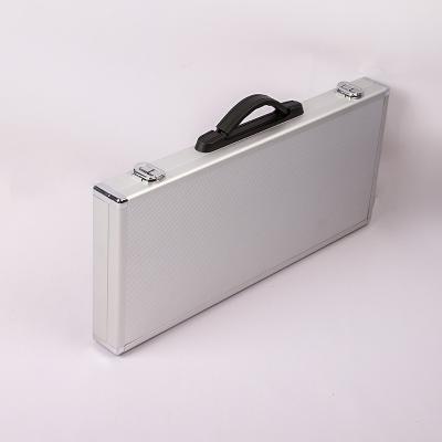 China Fashionable Easy Carry 465*205*45mm Storage Box Aluminum Telescopic Handle Aluminum Keyboard Suitcase With Black Sponge for sale