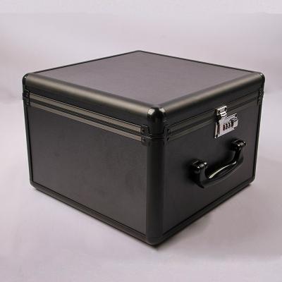 China China Manufacturer Fashionable OEM Design 315*315*225mm Unique Black Aluminum Care Case With Combination Lock Storage Tool Case for sale