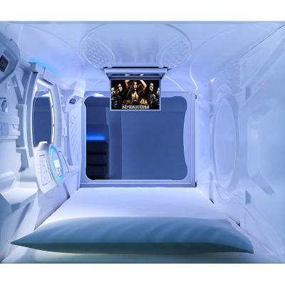 China Vertical Bunk Bed Hotel Space Capsule Bed Wall Bed Dormitory Furniture for sale