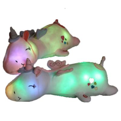 China Animals by Gift Quality Goods Plush Night Sound Custom Doll Light Led Unicorn Toy for sale