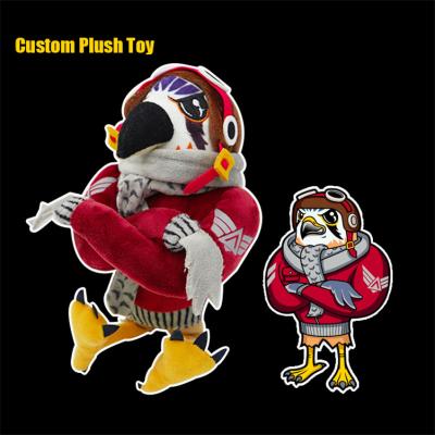 China Custom Plush Doll Hawk Maker Stuffed Avocado Plush Toys for sale