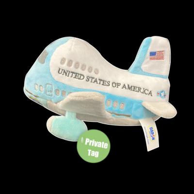 China Soft Plush Custom 20cm Airplane USA America Doll Plush Stuffed Jet Plane Toy Custom Made for sale