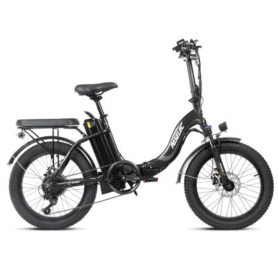 China USA warehouse aluminum alloy 20 inch ebike 48V 500W city folding electric bicycle fat tire electric bike for sale