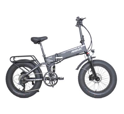 China USA warehouse aluminum alloy ebike suspension ebike 20 inch full fat tire foldable electric snow bike for sale